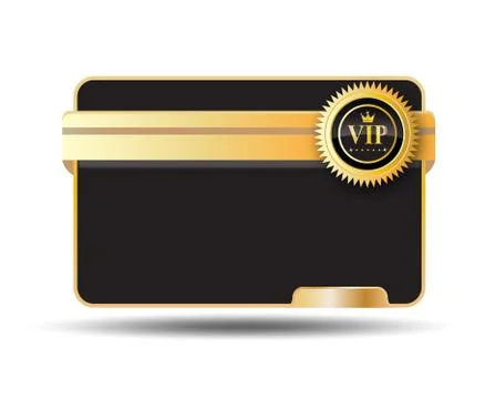 Vip card label Stock Illustration