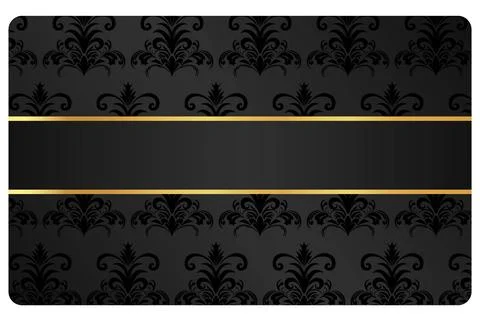 VIP card with pattern without text. Stock Illustration