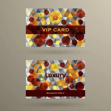 Vip cards with the abstract background Stock Illustration