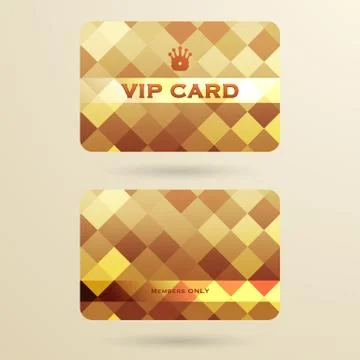 Vip cards with the abstract background Stock Illustration