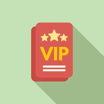 Vip class ticket icon flat vector. Seat air chair Stock Illustration