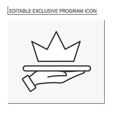 VIP client line icon Stock Illustration