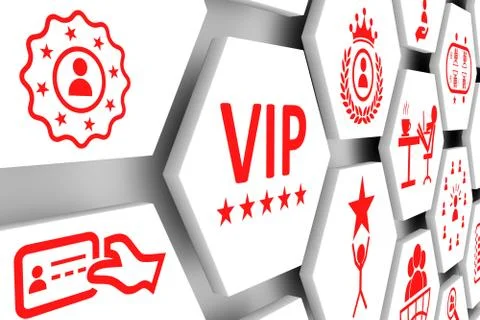 VIP concept cell background 3d illustration Stock Illustration