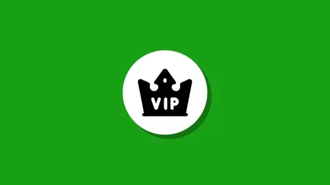 Vip crown icon appearing in dynamic animation on green screen background re.. Stock Footage 327762588