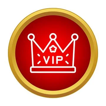 Vip crown icon indicating premium exclusive membership Stock Illustration