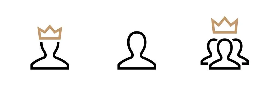 VIP Customer User icon vector. Person Profile Symbol. Avatar Sign. Editable Stock Illustration