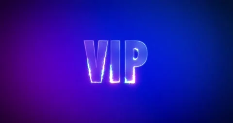 VIP. Electric lightning words. Logotype 스톡 동영상 134820460