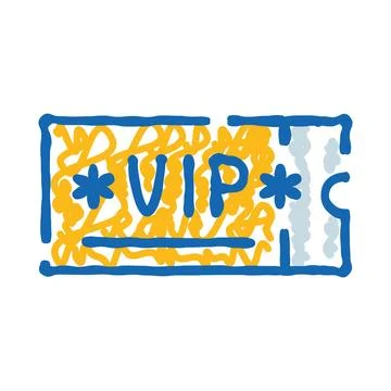 Vip event ticket granting exclusive access admission Stock Illustration
