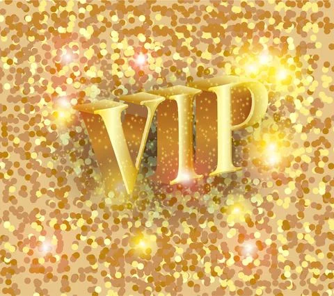 VIP glitter gold Stock Illustration
