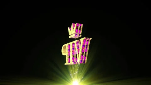 VIP Golden Title Text Rotating Loop with Neon Glow. Vidéo 340969402