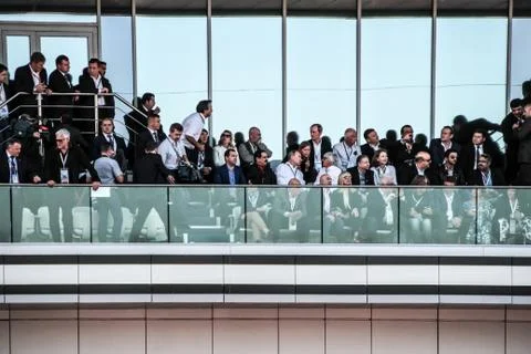 VIP grandstand. Stockfoto's