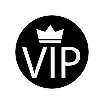 VIP ICON. Priority Sign and Symbol on Glyph Flat Style Vector Illustration. Stock Illustration