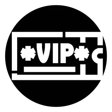 Vip icon symbolizing exclusive access and premium membership Stock Illustration