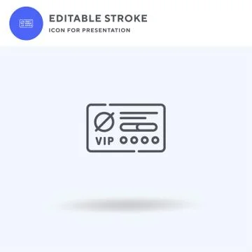 Vip icon vector, filled flat sign, solid pictogram isolated on white, logo Stock Illustration