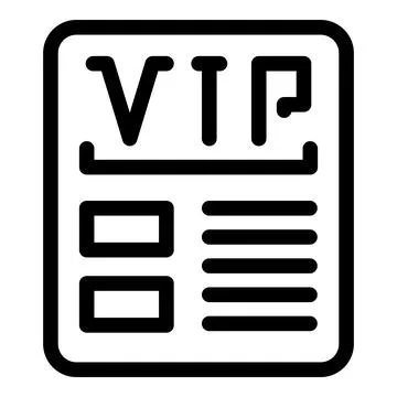 Vip invitation icon representing very important person access Stock Illustration