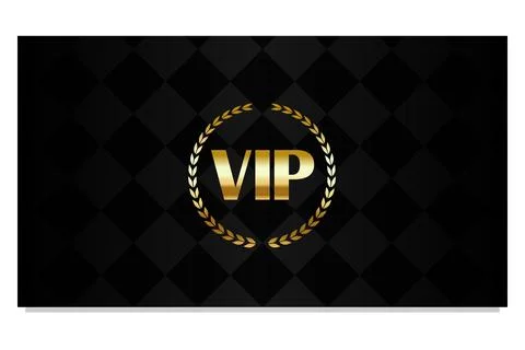 VIP Invitation. Premium VIP card. Luxury vintage Pattern and Golden Label. Stock Illustration