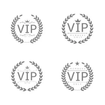 VIP label set Stock Illustration