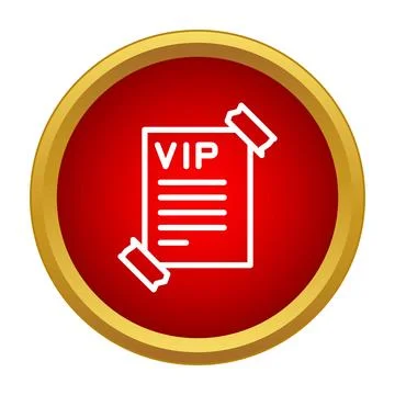Vip list paper attached to a button Stock Illustration