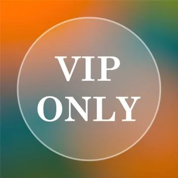 VIP only icon. Internet button on colored  background.. Stock Illustration