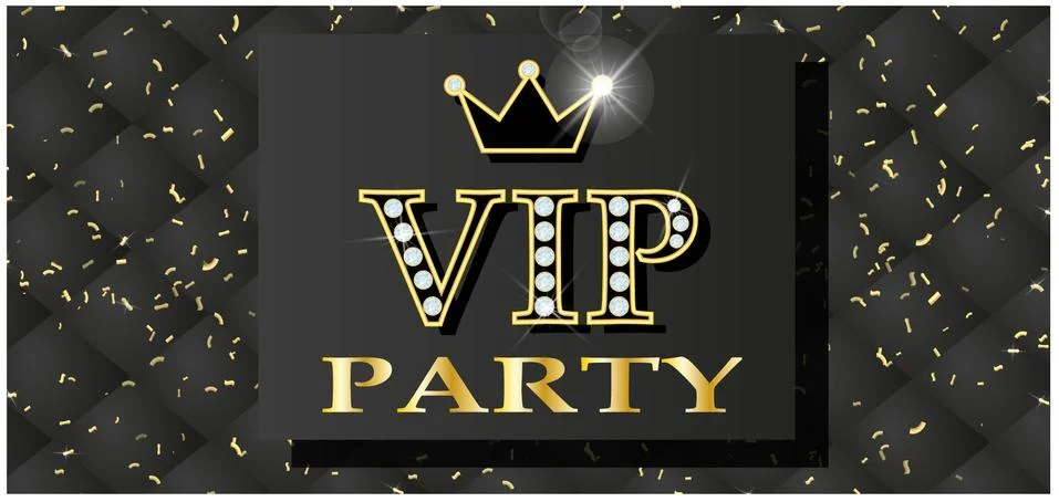 VIP party Stock Illustration