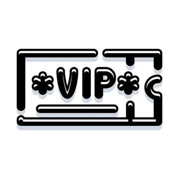Vip pass with exclusive access and premium entry Stock Illustration