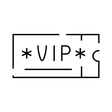 Vip pass ticket icon for exclusive access Stock Illustration