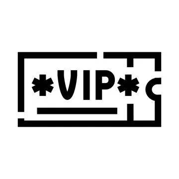 Vip pass ticket providing exclusive event access icon Stock Illustration