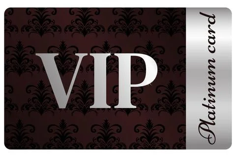 VIP platinum card with a luxurious pattern. Stock Illustration