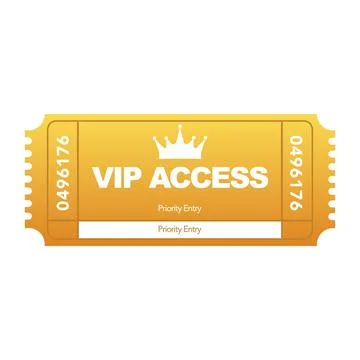 VIP Priority Access Ticket. Vector illustration. Stock Illustration