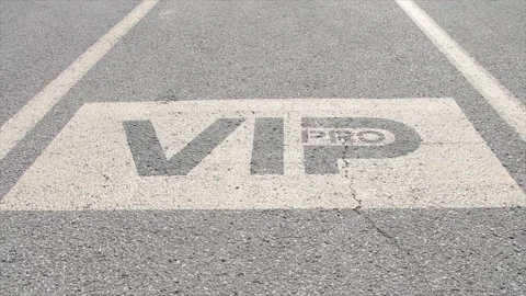 Vip pro writing caption text parking space spot in parking lot outside exterior Stock Footage 250277052