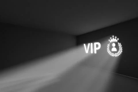 VIP rays volume light concept 3d illustration Stock Illustration