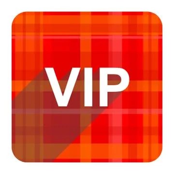 Vip red flat icon isolated. Stock Illustration