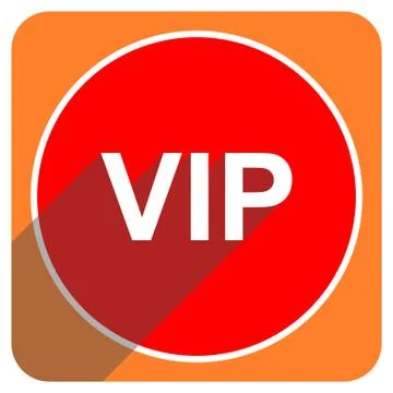 Vip red flat icon isolated. Stock Illustration