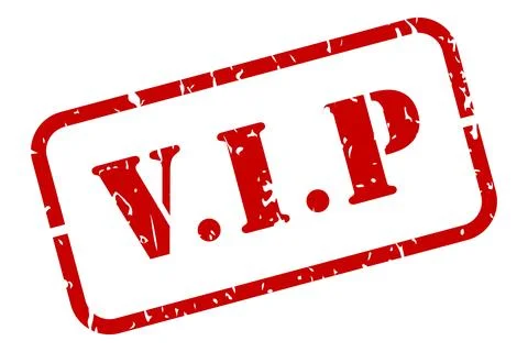 VIP Red Rubber Stamp Vector Stock Illustration