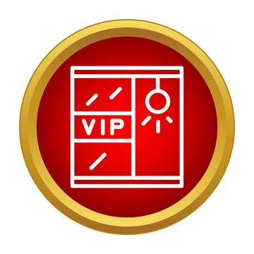 Vip room control panel concept icon Illustrazione stock