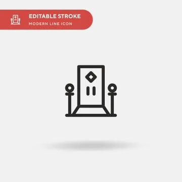 Vip Room Simple vector icon. Illustration symbol design template for web mobi Stock Illustration