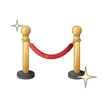 VIP ropes illustration 스톡 일러스트
