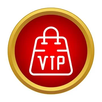 Vip shopping bag icon representing exclusive retail access Stock Illustration