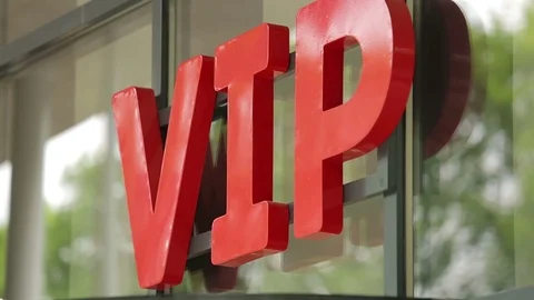 VIP sign in close up Stock Footage 71640509