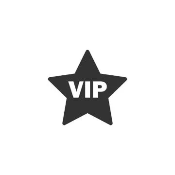 Vip star icon flat Stock Illustration