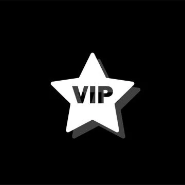 Vip star icon flat Stock Illustration