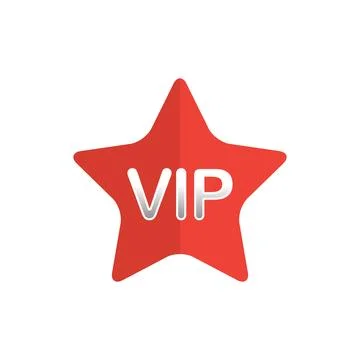 VIP star icon template, red star vector Stock Illustration