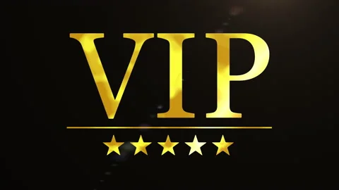 VIP symbol on black background. Stock Footage 164137349