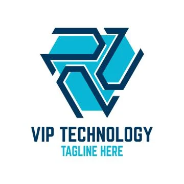 VIP technology logo Stock Illustration
