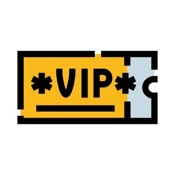 Vip ticket granting exclusive access and premium benefits Stock Illustration