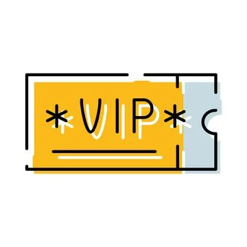 Vip ticket granting exclusive access to premium event Stock Illustration