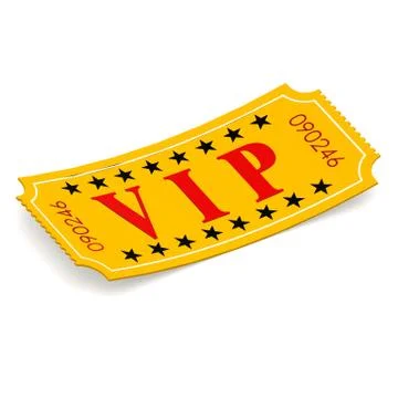 Vip ticket on white background Stock-Illustration