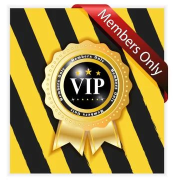 Vip warning sign Stock Illustration