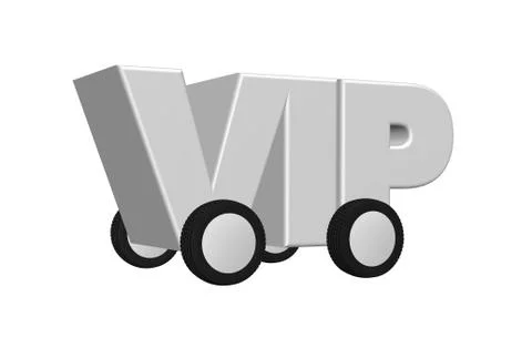 Vip on wheels - 3d illustration Stock Illustration