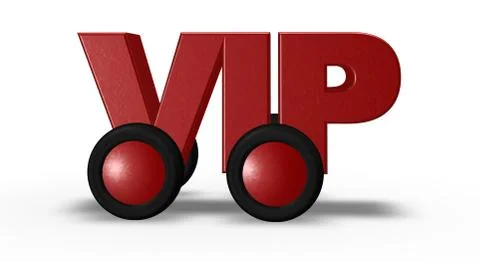 Vip on wheels - 3d illustration Stock Illustration